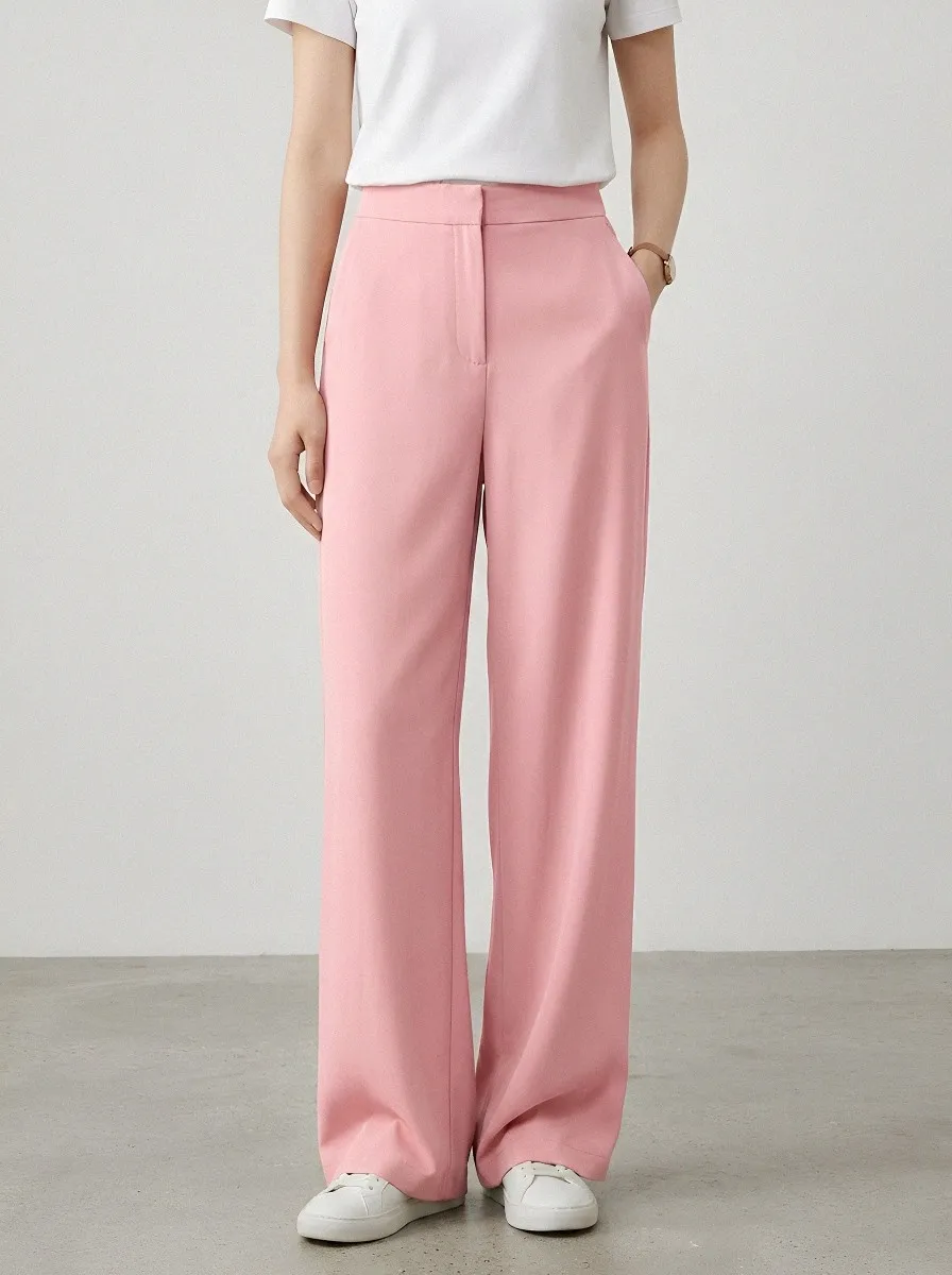 Modern High-Waist Women's Wide-Leg Trousers