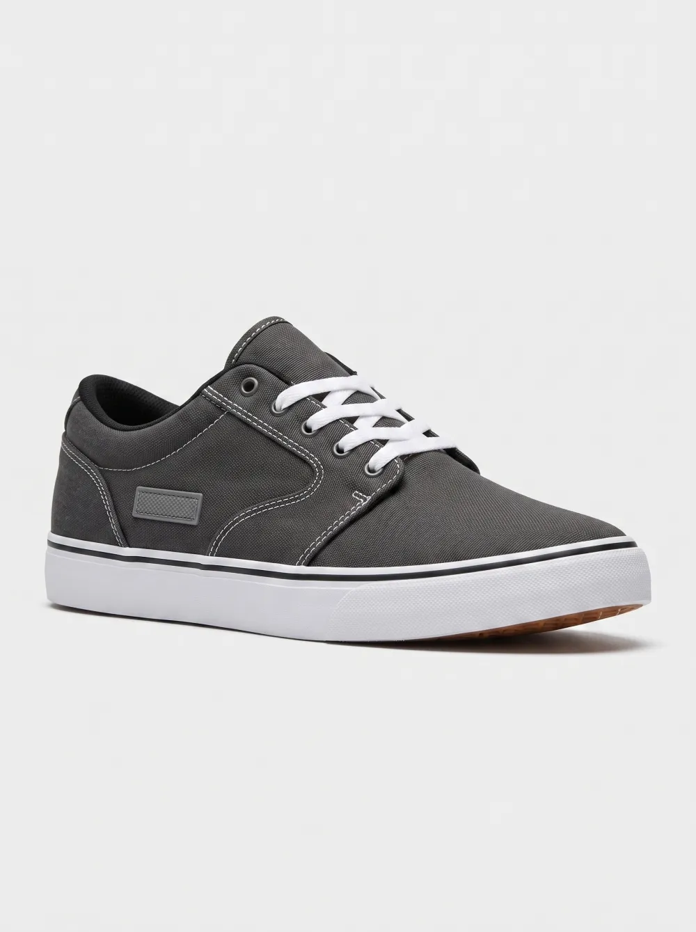 Canvas Skate-Inspired Contrast-Detail Men's Canvas Casual Sneakers