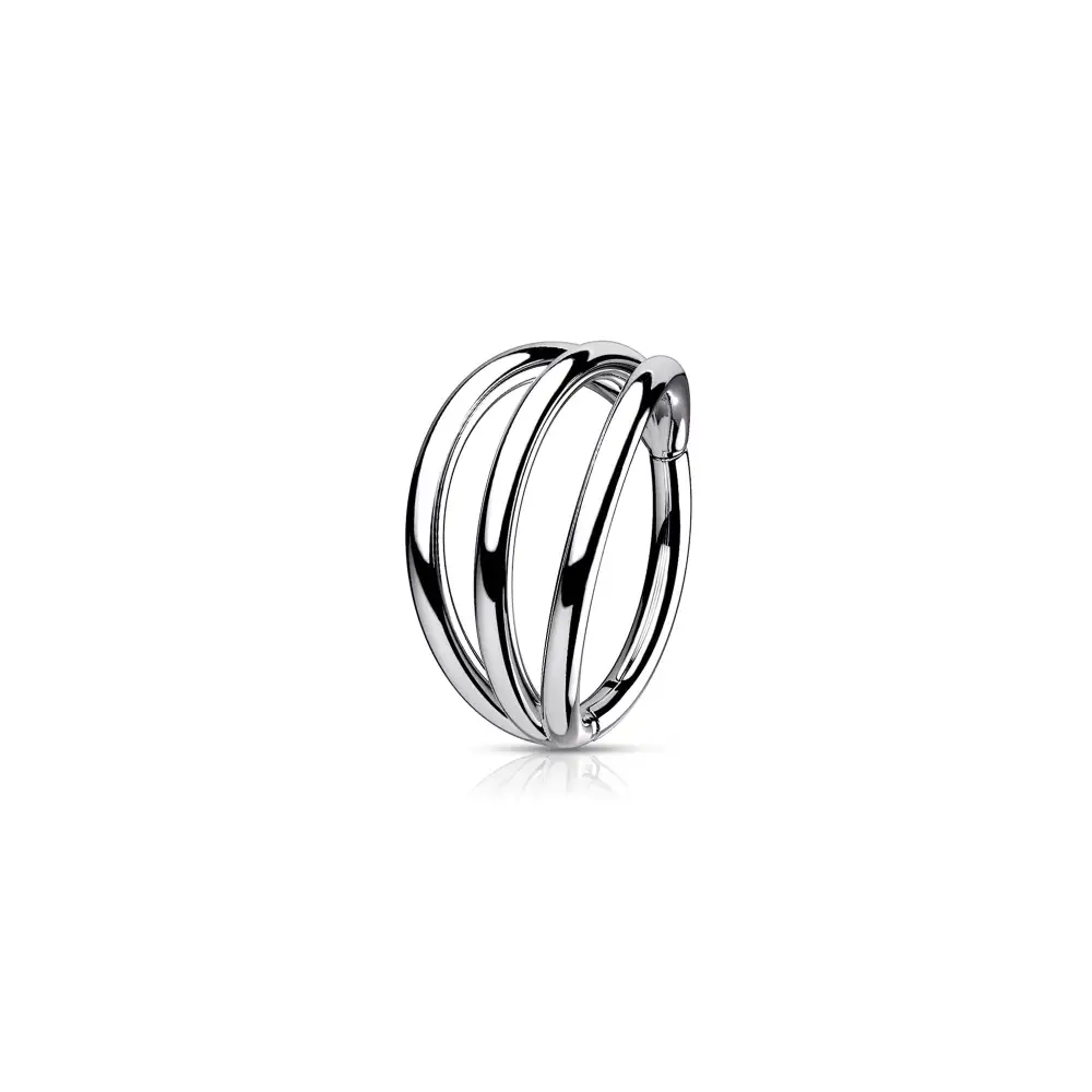Streamlined Titanium Hinged Hoop Ring