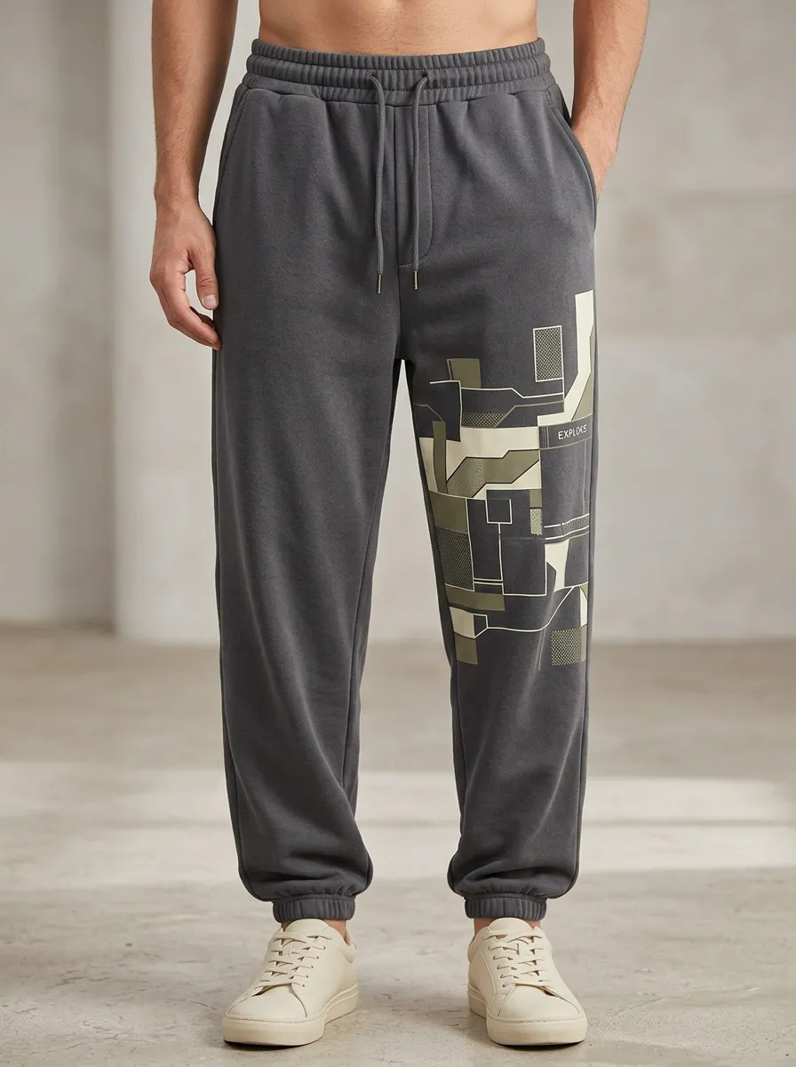 Unisex Explorer Geometry Graphic Joggers