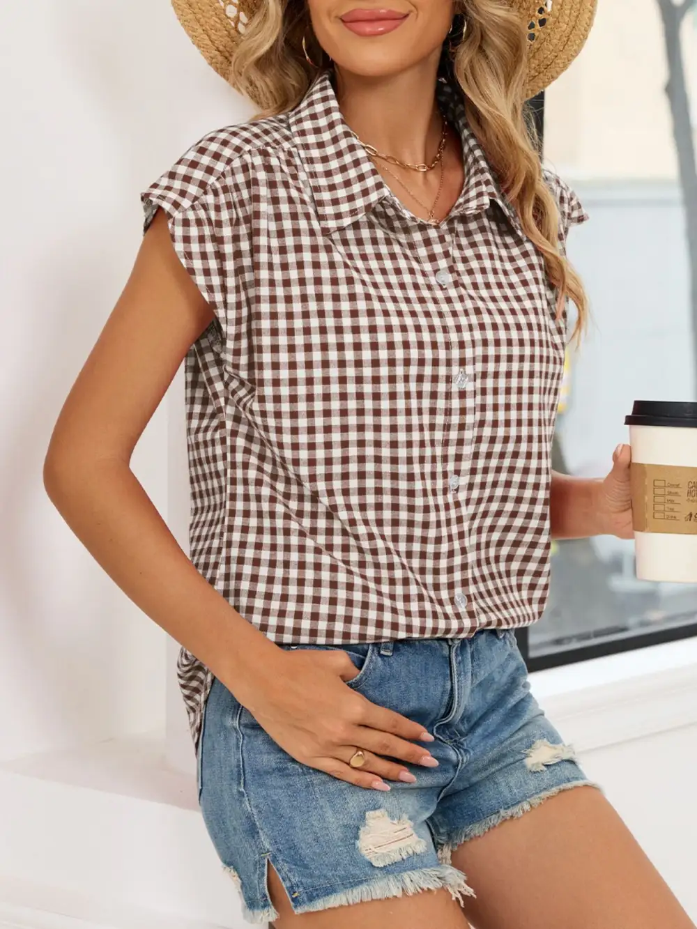 Gingham Button Down Shirt