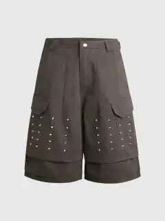 Structured Wide-Leg Shorts