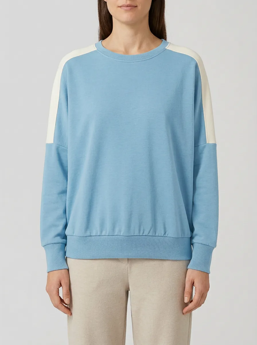 Women's Dropped-Shoulder Colorblock Sweatshirt