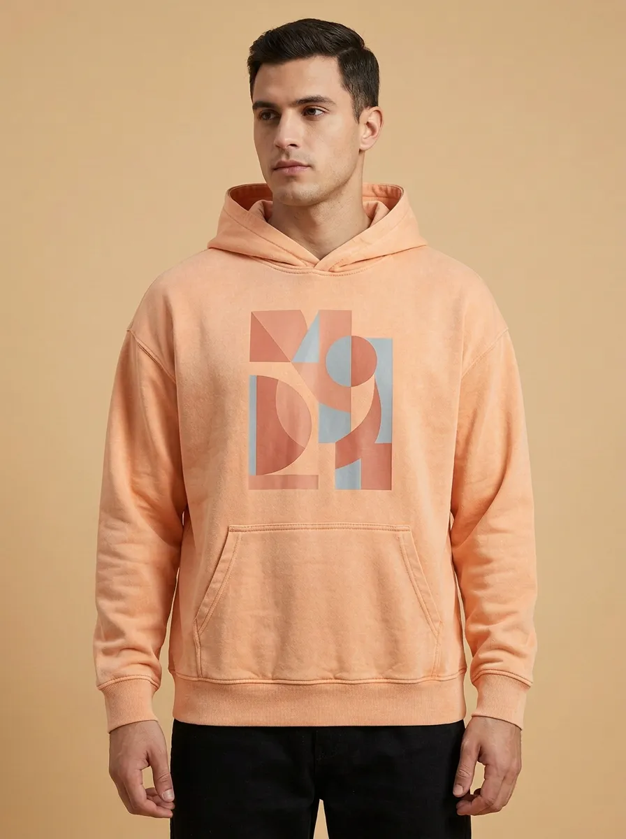 Men's Geometric Abstract Print Hoodie