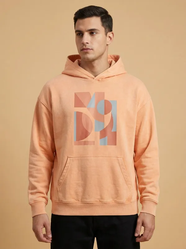 Men's Geometric Abstract Print Hoodie