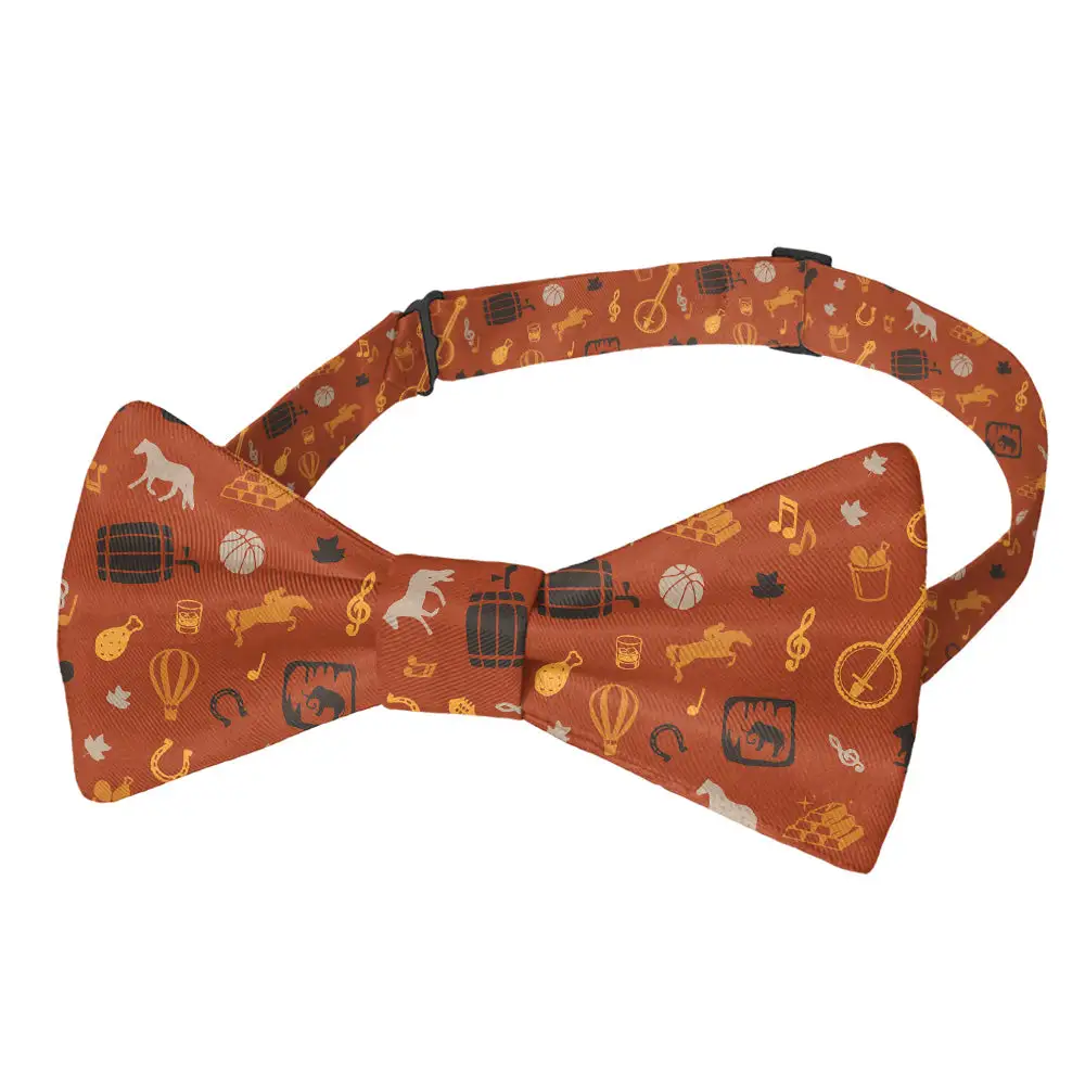Horses Heritage Motif Bow Tie