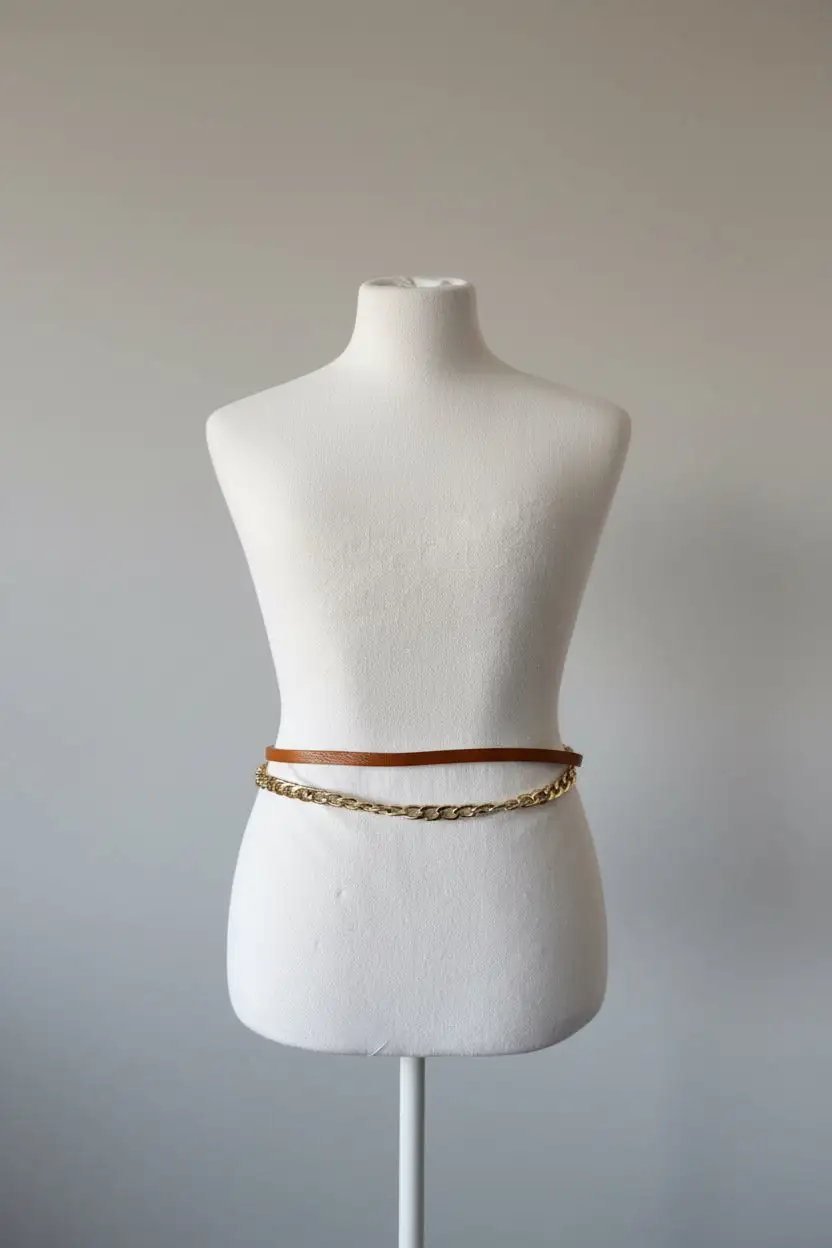 Understated Chain Detail Casual Belt