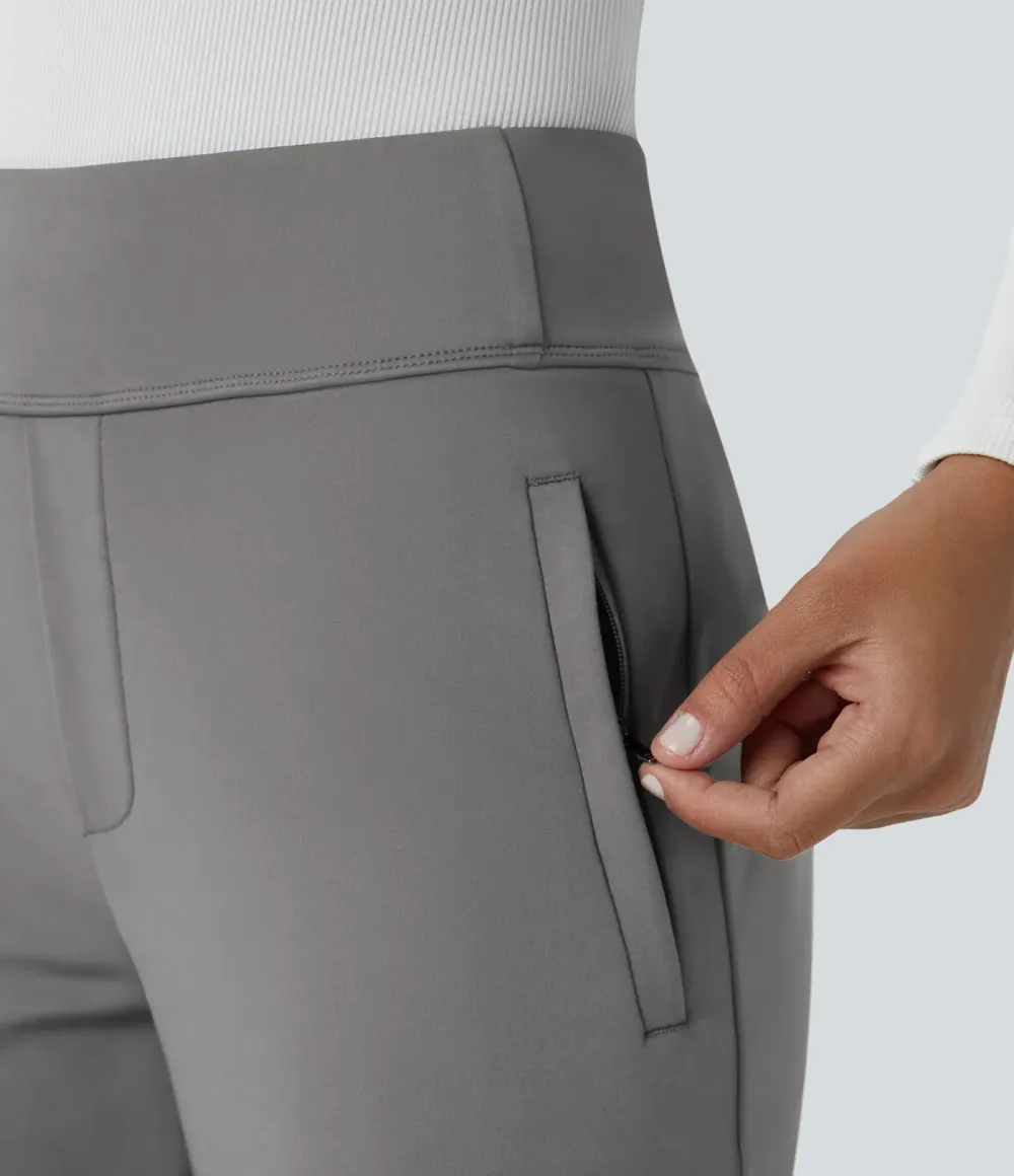  DayStretch Mid Rise Side Zipper Pocket Work Flare Pants