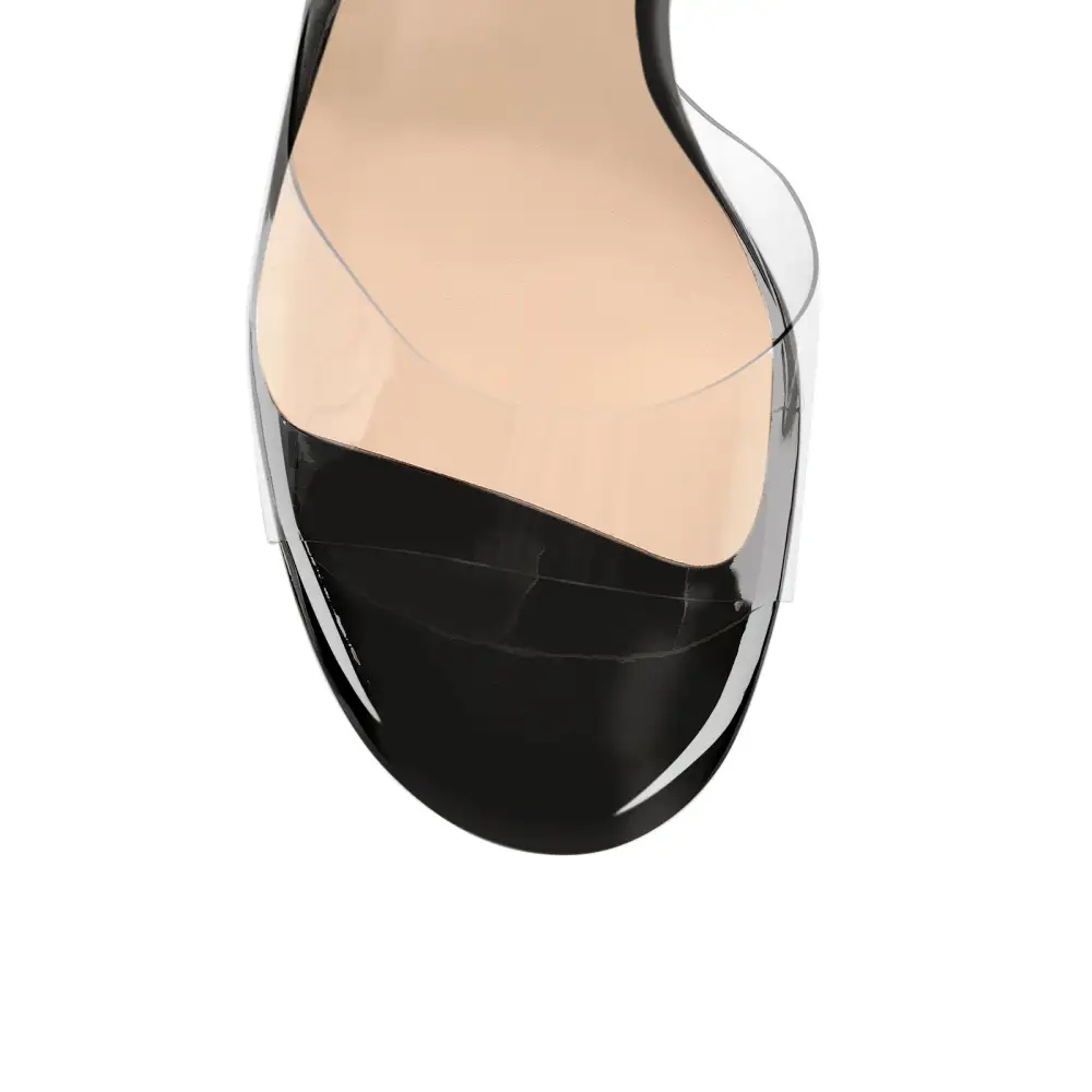 Platform Lace Up Chunky High Heel Sandals