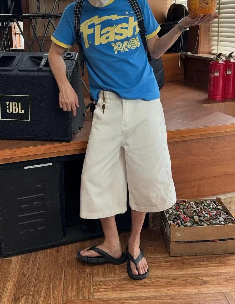 Basic Wide Mid-Length Shorts