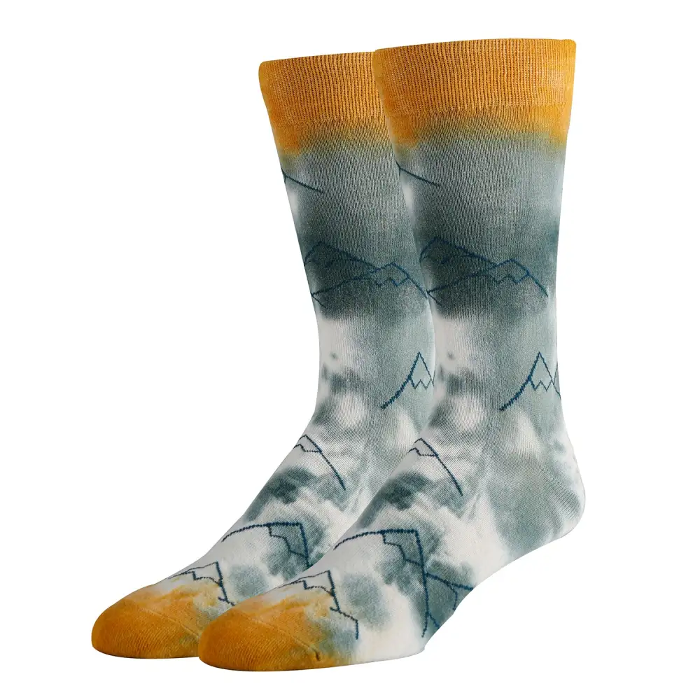 Refined Cotton Blend Tie Dye Crew Socks