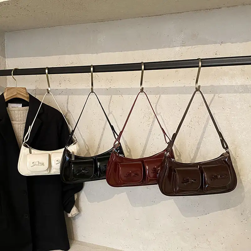 Leather Baguette Bag
