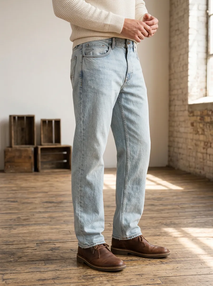 Men's Classic Jeans Featuring Five Pocket