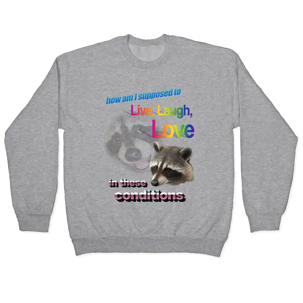 Sweet Raccoon Crewneck Sweatshirt