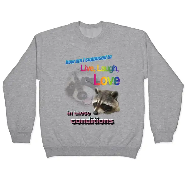 Sweet Raccoon Crewneck Sweatshirt