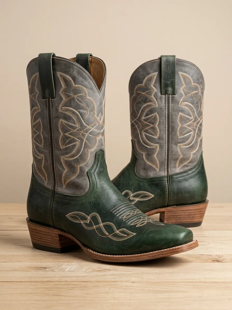 Women's Western Cowgirl Embroidered Stitched Cowboy Boots