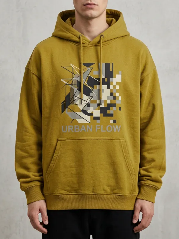 Graphic Pixel Geometric Men's Graphic Hoodie