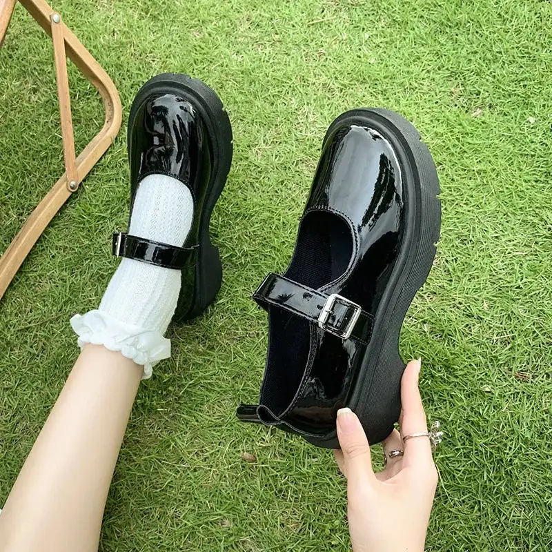 Leather Mesh Loafer Pumps