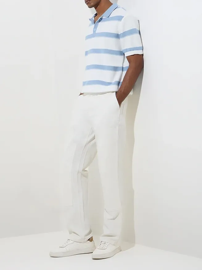 Striped Short Sleeve Polo Shirt