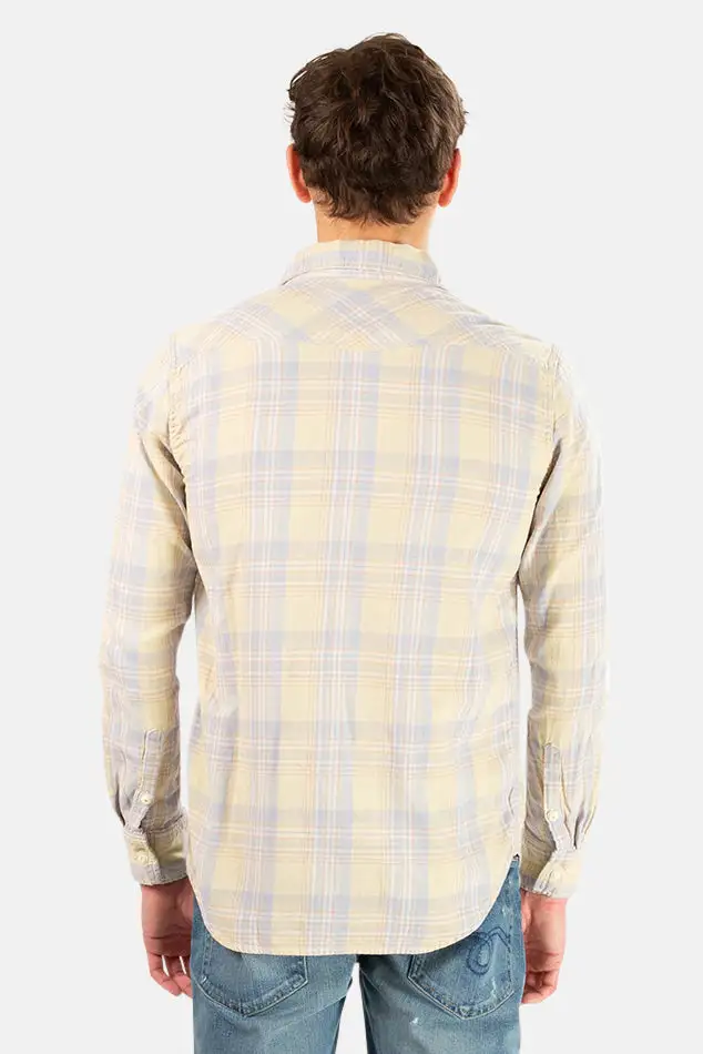 Checked Plaid Linen Shirt