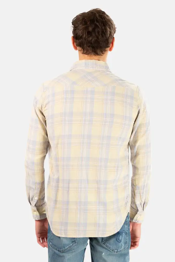 Checked Plaid Linen Shirt