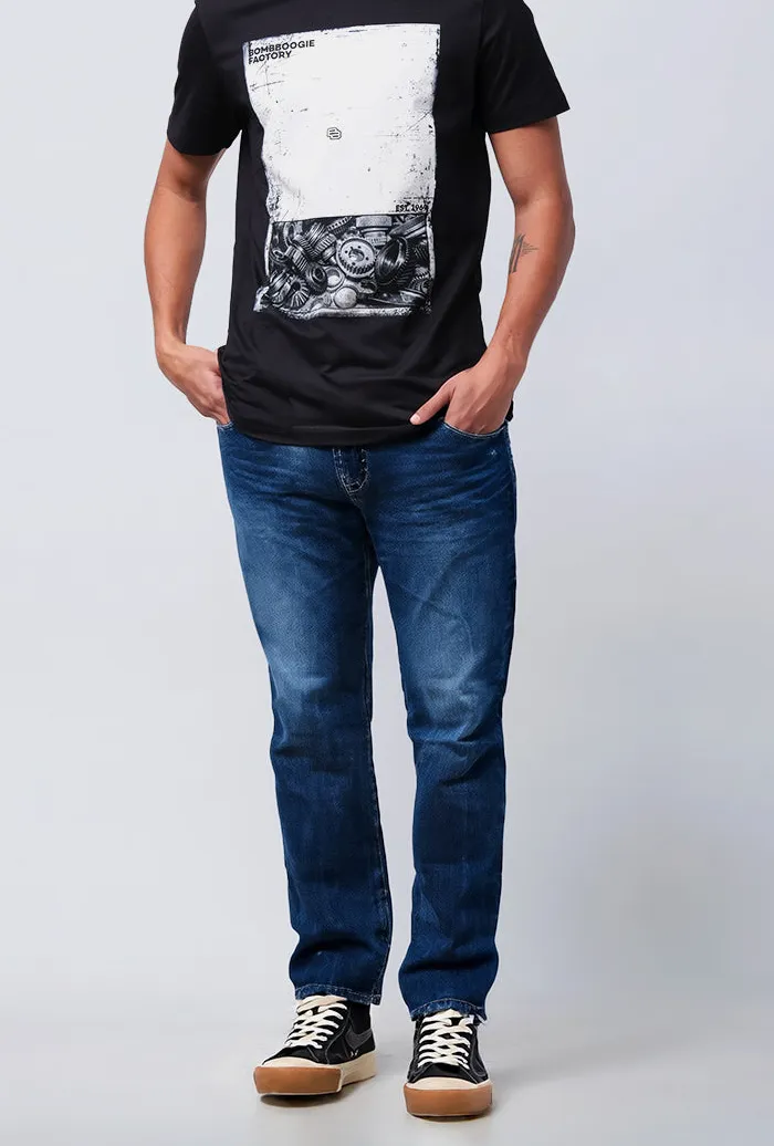 Men's Smart Casual Slim Fit Denim Pants