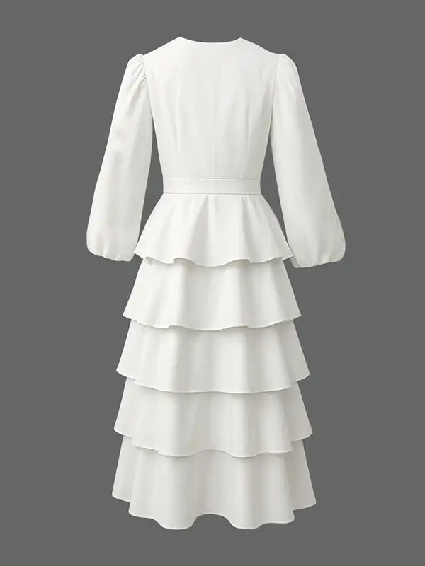 Waisted Neck Maxi Dress