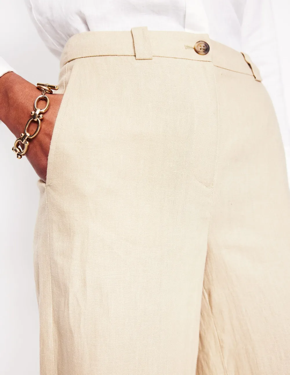 Westbourne Linen Pants -Oatmeal
