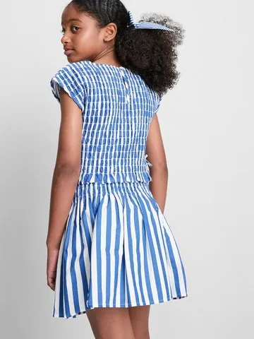 7-15yrs | Stripe Shirred Blouse