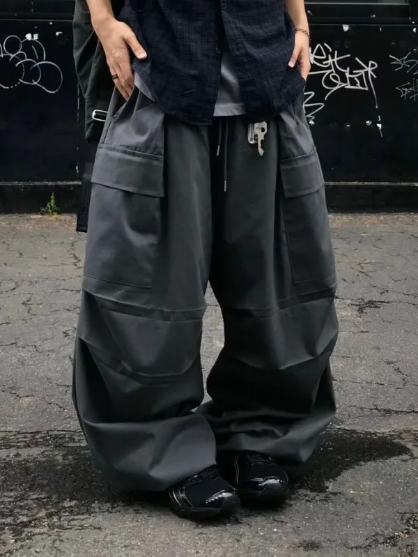 Oversized Relaxed Solid Jogger Pants