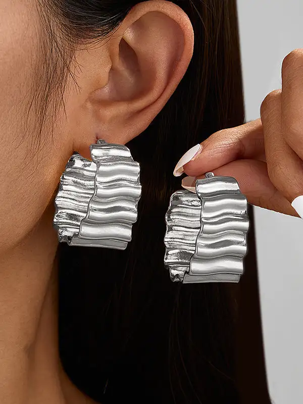 Modern Petal Drop Earrings