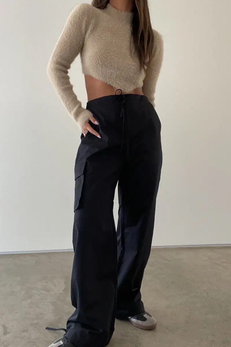 Oversized Nylon Cargo Pants