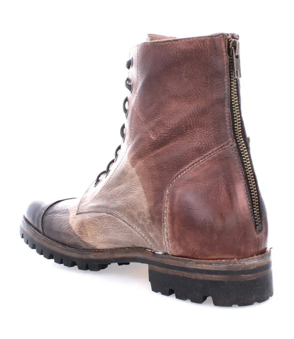 Back-Zip Lug-Sole Combat Boots