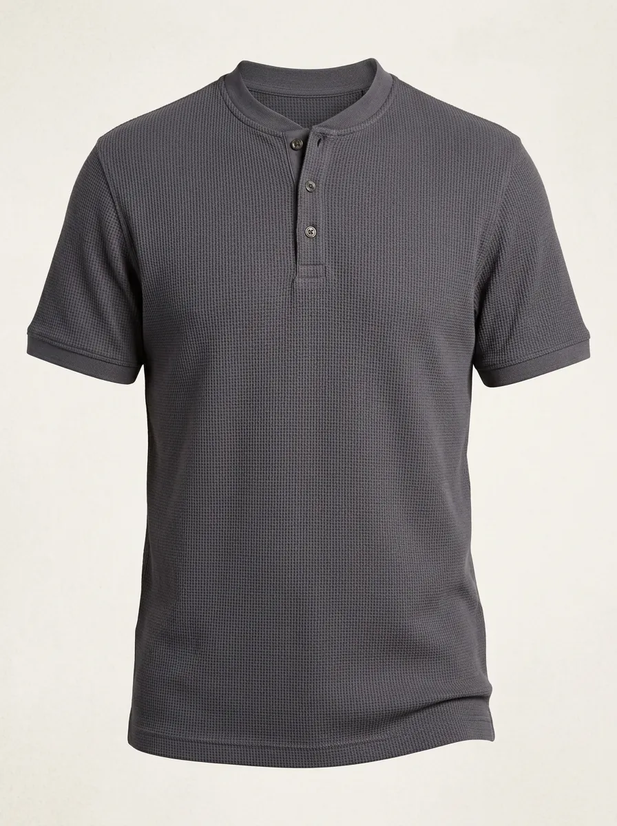 Refined Utility Men's Short-Sleeve Henley Shirt