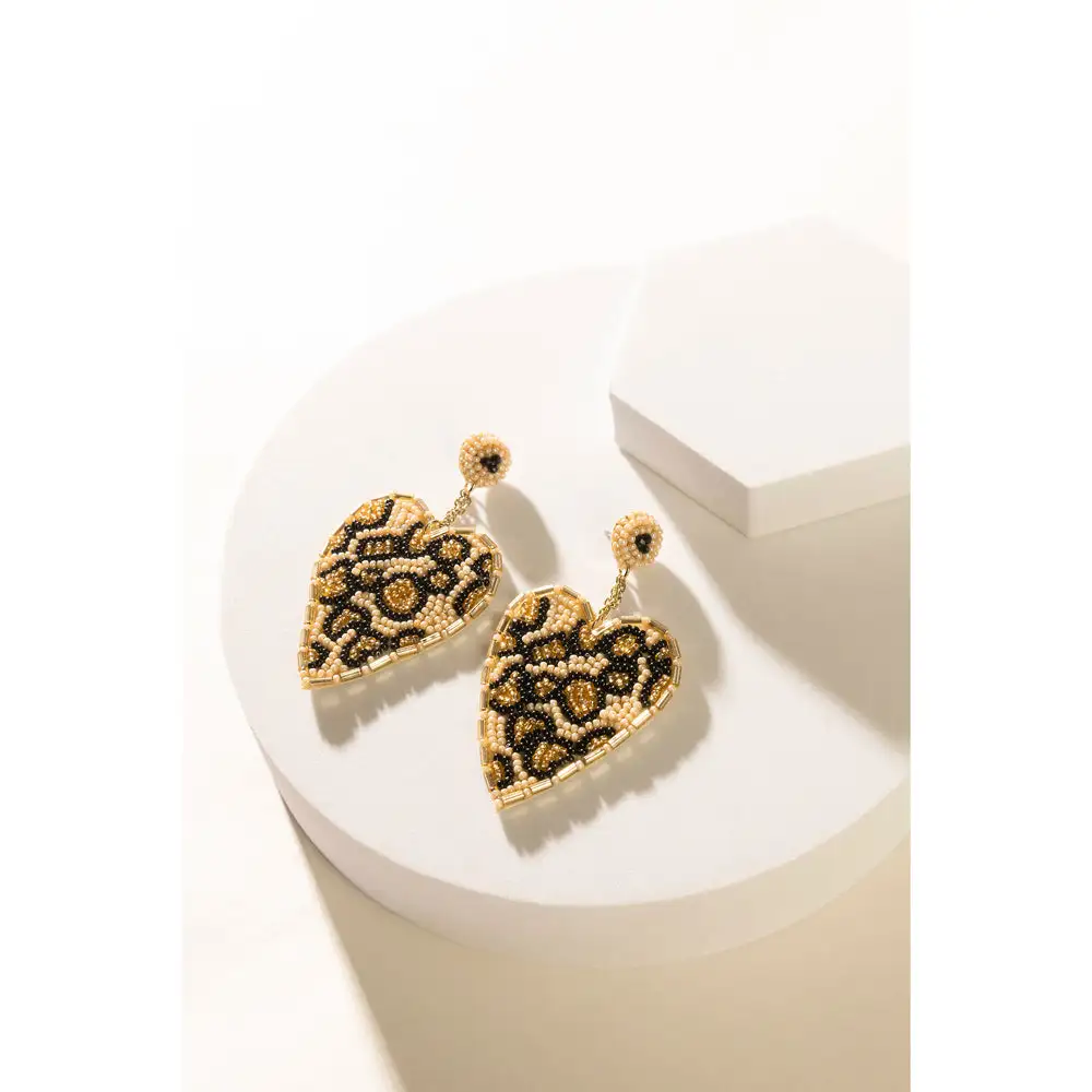 Sculpted Playful Artful Heart Earrings