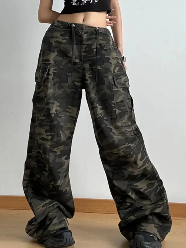 Everyday Wide Leg Drawstring Denim Jeans