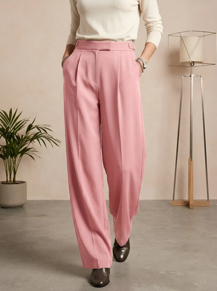 Classic High-Waist Women's Wide-Leg Trousers