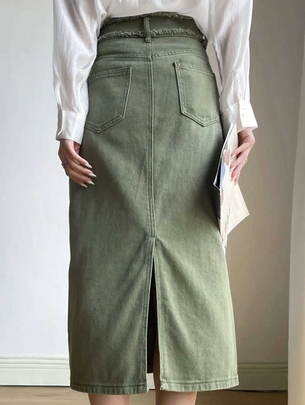 Slit Midi Skirt