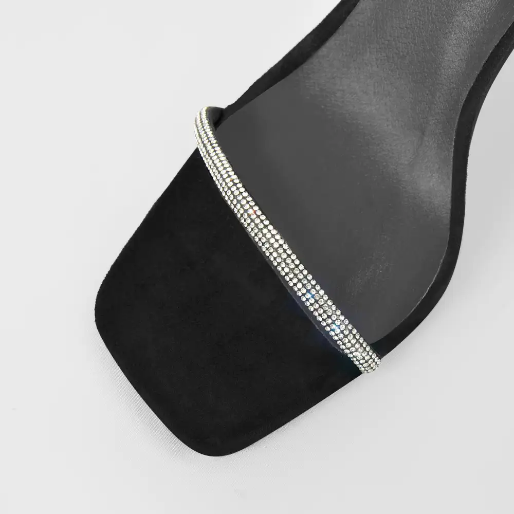 Rhinestone Ankle Strap Stiletto Sandals