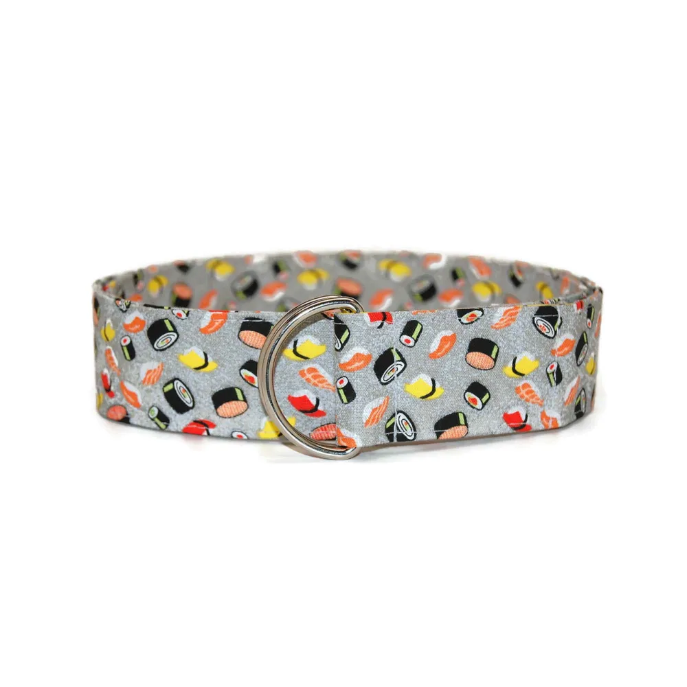 Sushi Roll Graphic D-Ring Cotton Belt
