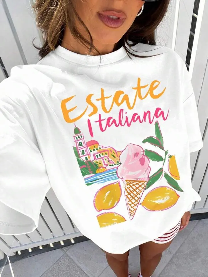 Mediterranean Graphic Cotton Tee