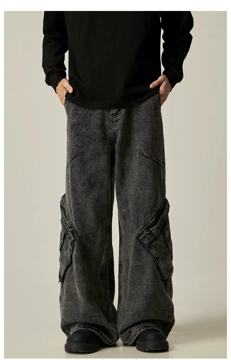 Cargo-Pocket Ultra-Wide Jeans