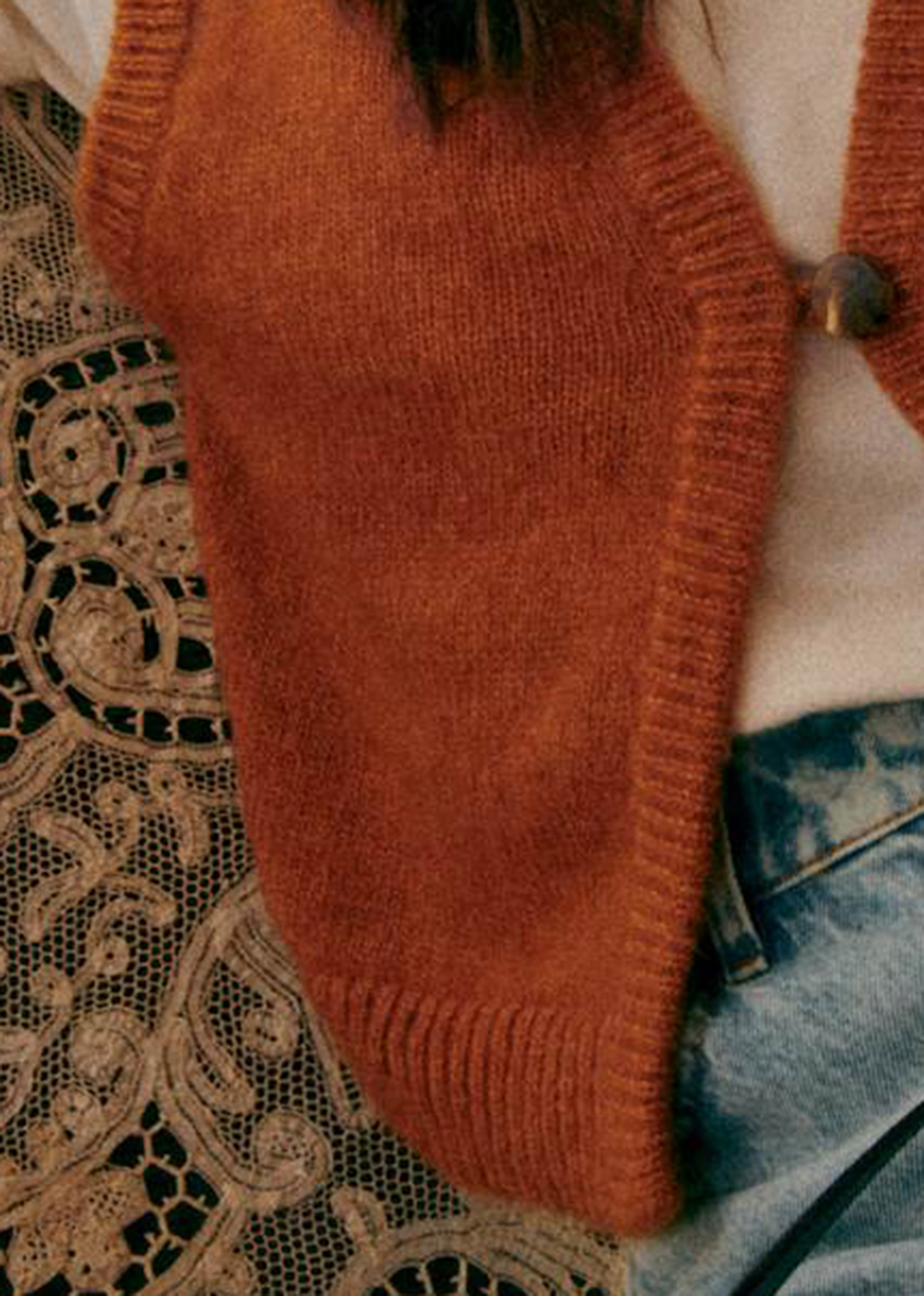 Solid Wool Cardigan Jacket