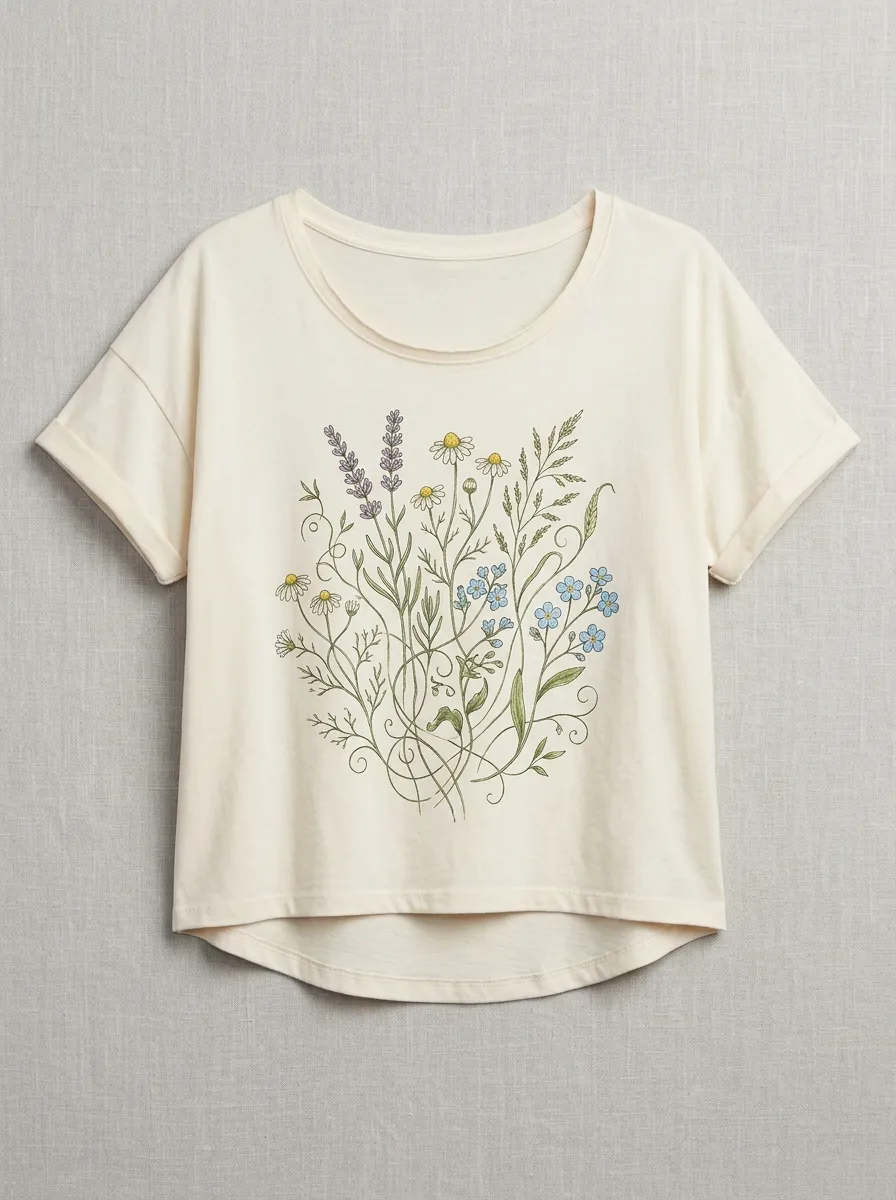 Women's Floral Graphic Crewneck T-Shirt