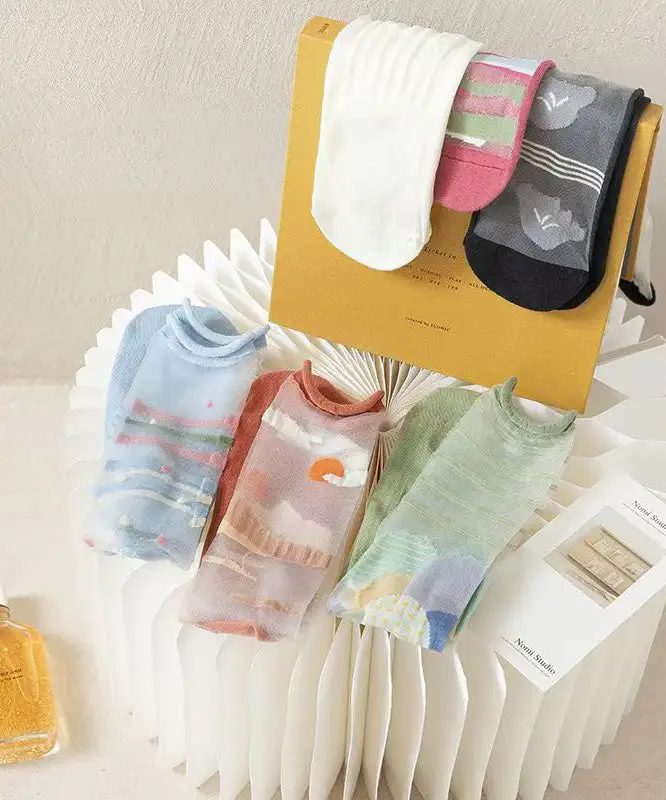 Jacquard Mesh Thin Breathable Socks