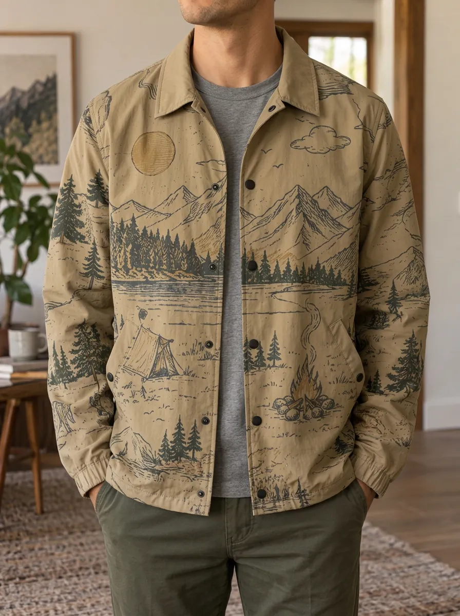 Men's Camping Mountain Forest Modern Vista Jacket