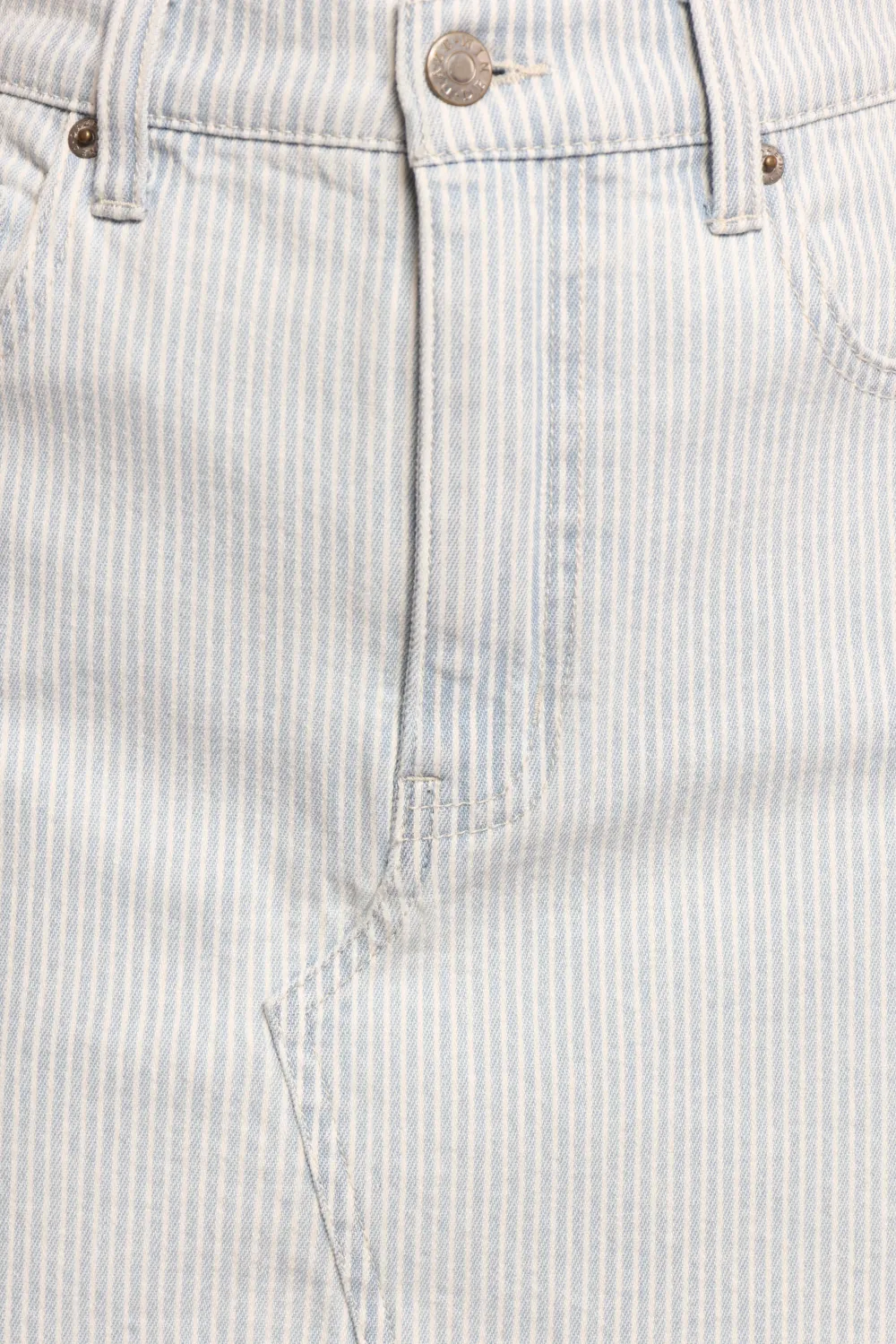 Denim Striped High Rise Skirt