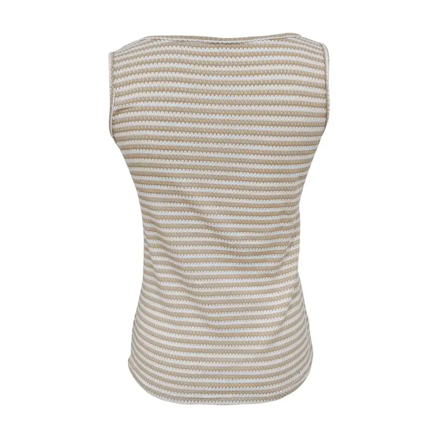 Button Front Knit Tank Top