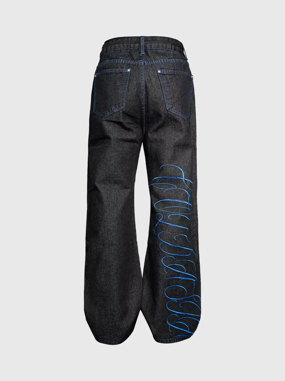 Straight-Leg Embroidered Jeans