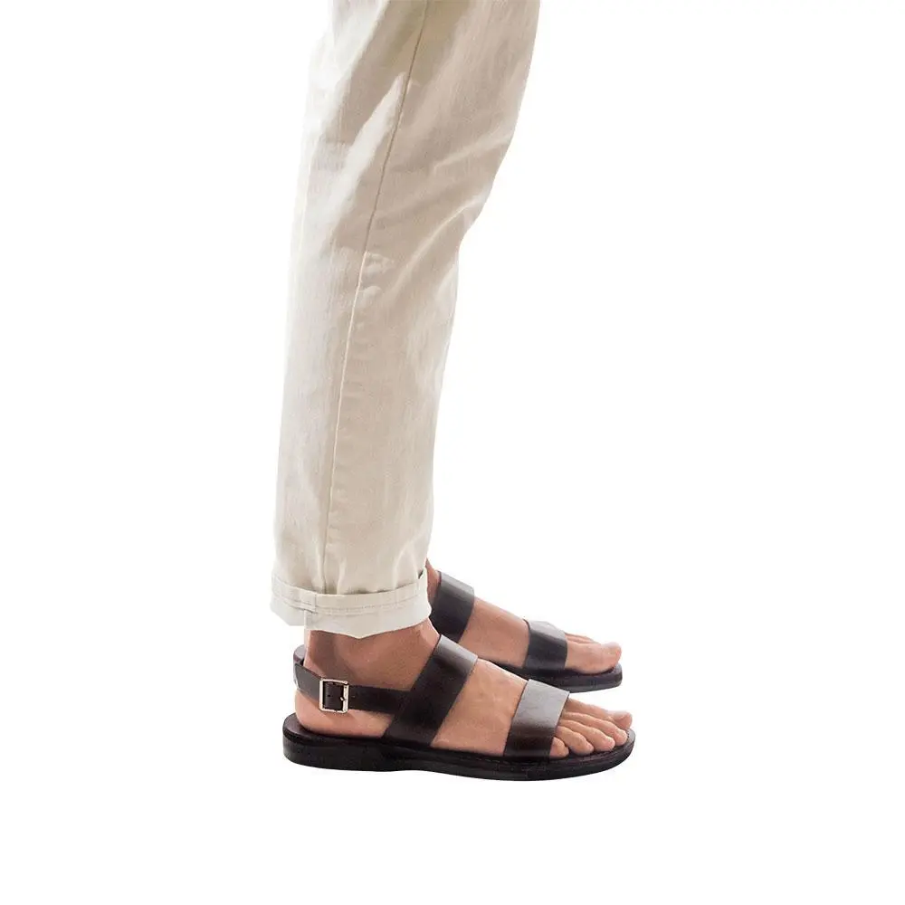 Leather Two Strap Sandals